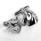 Silver Photostone Skull Cufflinks   Made in the USA  