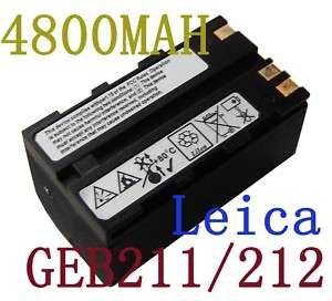 Battery for Leica GEB211 GEB212 TPS1200 LCA733269 GPS  