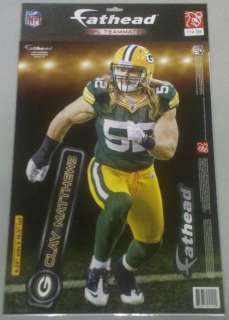   Matthews Fathead Teammates   Green Bay Packers 9.25 x 16.5 NEW NFL