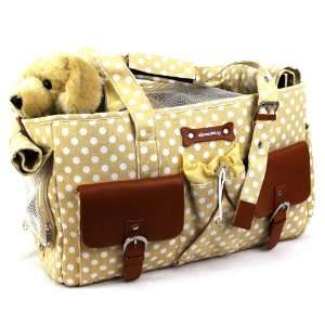  Dog Puppy Cat Pet Travel Carrier Bag Tote Khaki/White Pet 