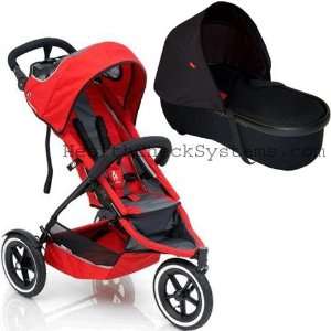   SP511 Sport Buggy Single Stroller in Red With Peanut Bassinet Baby