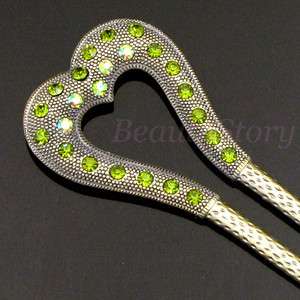   SHIPPING 1pc Austrian rhinestone crystal Antiqued hair fork  