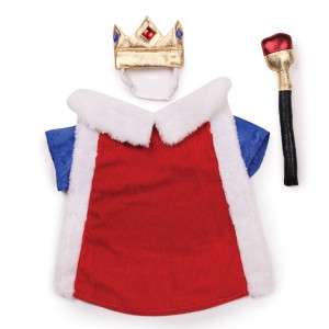   Pup King Halloween Dog Costume w/Crown, Cape and FREE Wand Toy  
