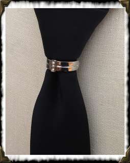 MENS NECK TIE RING CLASP CHARM TACK PIN SUIT EURO BOSS WEDDING GROOM 
