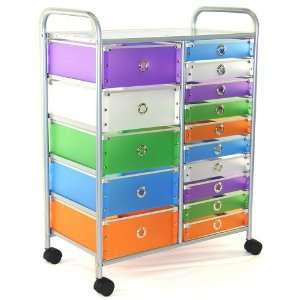  15 Drawer Rolling Storage with Multi Color Drawers4D 