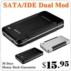   Aluminum 2.5 SATA IDE Dual Mode HDD Hard Drive USB 2.0 Case Enclosure
