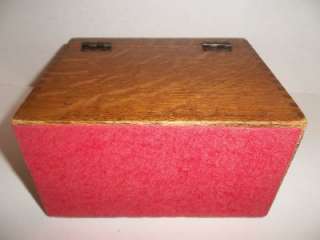   Wernicke Quartersawn Tigers Oak Recipe Card Dovetail Filing Wood Box