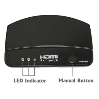 Port HDMI Audio Video Switch 1080P HD Splitter+Remote  