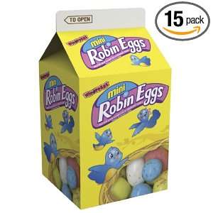 Whoppers Easter Mini Robin Eggs, 4 Ounce Cartons (Pack of 15)  