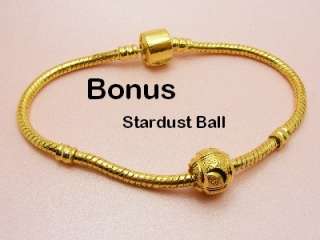 Silver or Gold THREADED Starter Chain BRACELET fits European Bead 