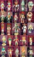 Vintage Hopi Indian Kachina Dolls  1960 1980s  25 pc LOT Famous Hopi 