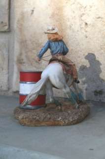 Barrel Racing Cowgirl Horse Saddle Lasso Western Art  