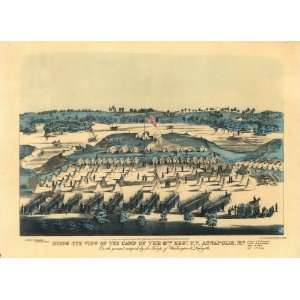    1863 Civil War birds eye map of camp Annapolis, MD