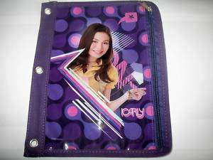 NEW ICARLY BINDER PENCIL POUCH ZIPPER CLOSE VINYL FRONT  