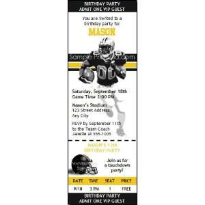  Missouri Tigers Colored Football Ticket Invitation Sports 