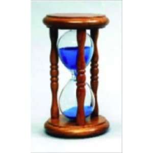  5 Minute Blue Sand Wood Stand Hourglass Timer Kitchen 