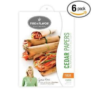 Flavor Fire & Flavor 6 x 7.25 Inch Western Red Cedar Wraps (8 Papers 