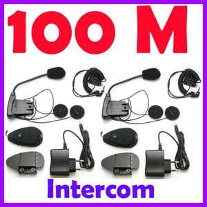 2x100M 2 way talking Bluetooth Motorcycle Motorbike helmet Intercom 