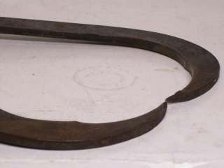 Antique Forged Iron 11 in. Ice Tongs Leather Handle Missing  