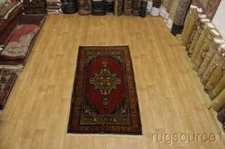 80 YEARS OLD DECORATIVE ANTIQUE 4X8 OUSHAK TURKISH ORIENTAL AREA RUG 