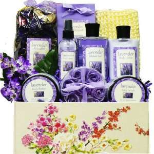   Gift Baskets Lavender Delights Spa Bath and Body Care Package Gift Set