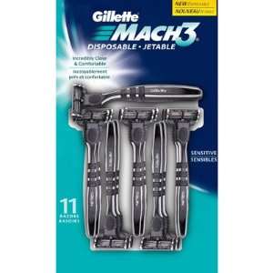  Gillette Mach3 Disposable Razors, 11 Count Health 