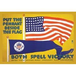  Put the Pennant Beside the Flag   16x24 Giclee Fine Art 