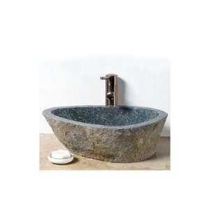   15 x 21 x 6 Vessel Sink Stone Color Blackstone