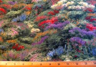   Kinkade Meadow Landscape Summer Flowers Sew Quilt Craft Cotton Fabric