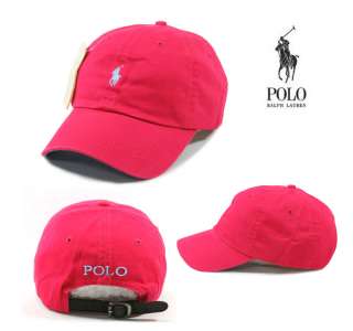 Hot Pink polo cap baseball tennis outdoor sports hat small light blue 