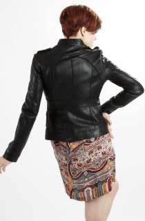   Womens New Trendy Black Brown Double Zip Slim Leather Jacket  