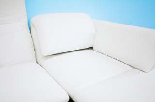 Elle White Leather Modern Sectional Sofa   RFC   SF9648B White 