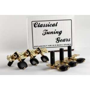   Guitar Tuners Lyre Style with Black Knobs 1CB Musical Instruments