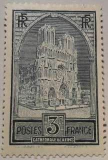 FRANCE 1930 Reims Cathedral 3F. 247B. LH, S, SCV 300 $  