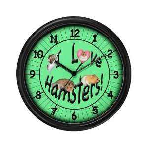  I Love Hamsters Pets Wall Clock by 