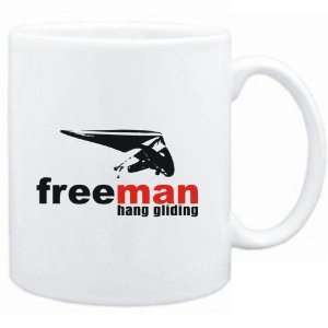  Mug White  FREE MAN  Hang Gliding  Sports