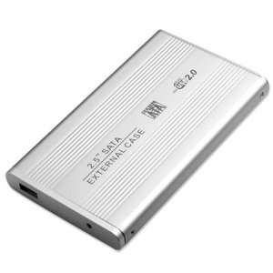  2.5 SATA HDD/HD Hard Drive Disk External Case Silver 