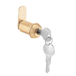 Prime Line Defender Security Brass Drawer And Cabinet Lock 1 3/8 Inch 