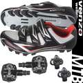 Venzo Mountain Bike Bicycle Cycling Shoes With Wellgo WPD 823 Pedals 