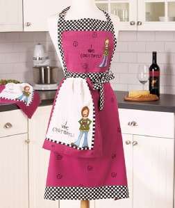 WINE Constantly APRON&TOWEL Funny Gift Cocktail Party  