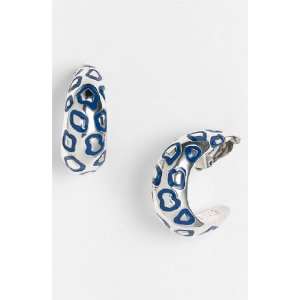  Simon Sebbag Cheetah Print Hoop Clip Earrings Jewelry