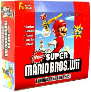 Super Mario Bros Wii Trading Card Fun Paks Sealed Box  