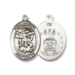  St. Michael the Archangel Sterling Silver Medal with 18 