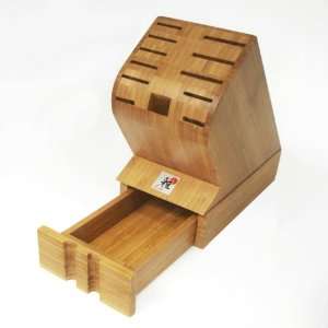  Henckels Miyabi 11 Slot Bamboo Block with Drawer Kitchen 