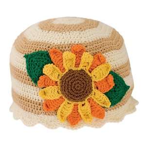   Toddler Sunflower All Seasons Knit Hat 0 6 Months NEW 