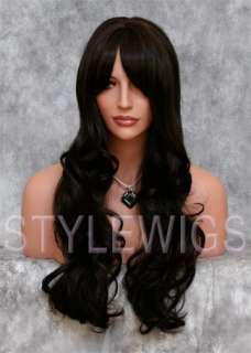   Curly Wavy Dark Brown Heat Safe Human Hair Blend Wig SANY 4  