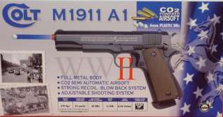 NEW co2 COLT WWII 1911 FULL METAL 1911a1 Blow Back 6mm  