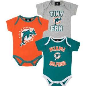  Miami Dolphins Newborn Team Color 3 Piece Foldover Neck 