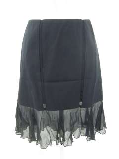 NWT LAUNDRY BY SHELLI SEGAL Black Flare Skirt Sz 4 $165  