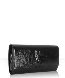 Yves Saint Laurent black patent leather Belle De Jour clutch 